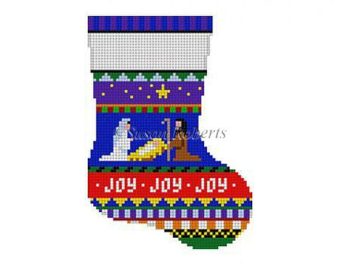 Bold Stripe Nativity Mini Stocking