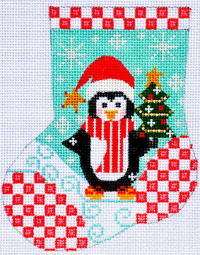 Penguin w/Tree Mini Stocking