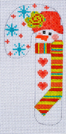 Heart Snowman Candy Cane