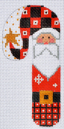 Red Black Santa Candy Cane