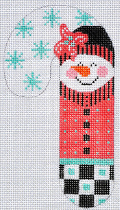Flower Snowman Candy Cane