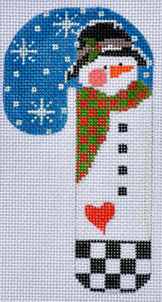 Heart Snowman Candy Cane