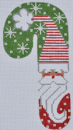 Red Puff Santa Candy Cane
