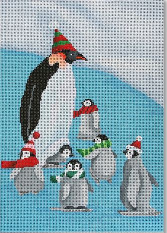Papa Penguin with Babies