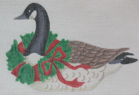 Canada Goose with Wreath Ornament