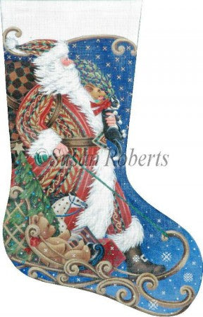 Sledding Santa Stocking