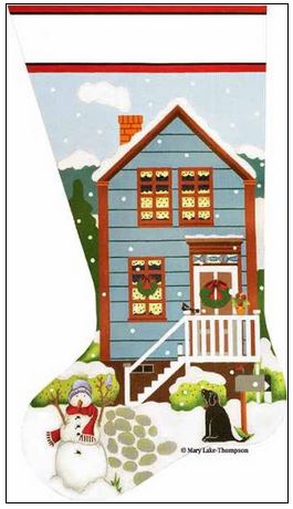 Christmas Country House Sock