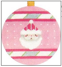 Pink Santa Ornament