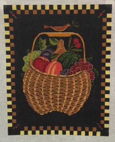 Fruit Basket with Bird