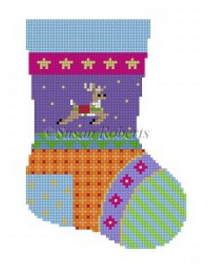 Patchwork Mini Sock Reindeer