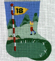 Golf Scene Mini Sock