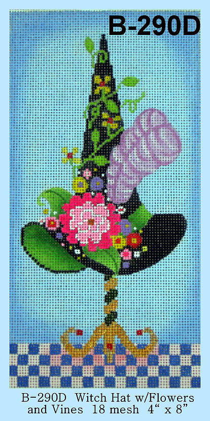 Witch Hat With Flowers and Vines