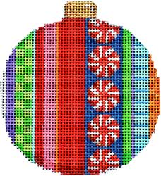 Merry Stripe II Ball Ornament