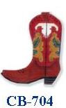 Red  Boot With Skull