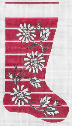 Red Floral Stocking
