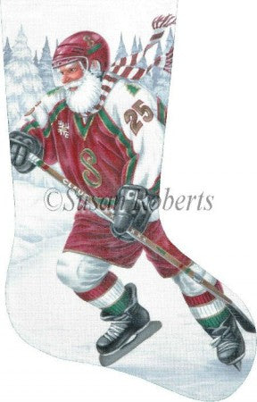 Santa Hocky Player Stocking