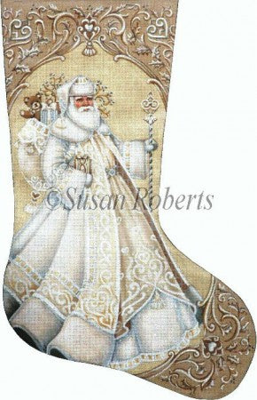 Ivory Santa Stocking - 18ct