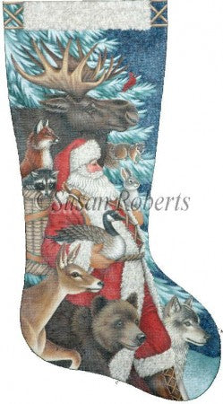 Woodland Christmas Stocking - 13ct