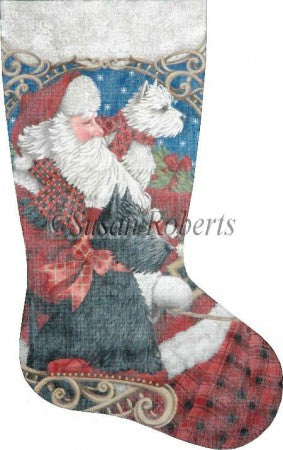 Westie and Scottie Sleigh Ride Stocking