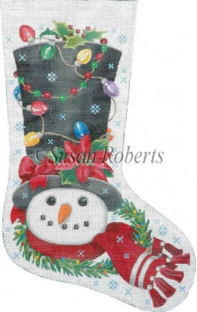 Decorated Snowman Stocking - 13ct