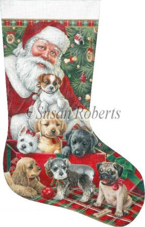 Christmas Puppies Stocking