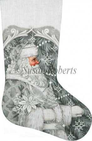 Silver Santa Stocking