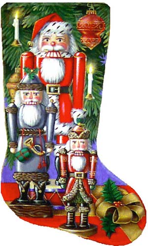 Santa Nutcrackers Stocking - 13ct