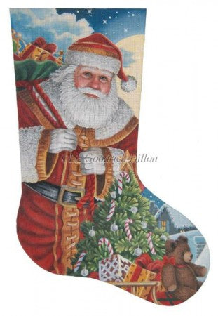 Santa Moonlit Arrival Stocking