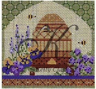 Bee Skep in Spring Garden