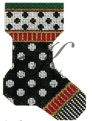 Black and White Polka Dot Sock