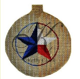 Texas Lone Star Ball Star Ornament 