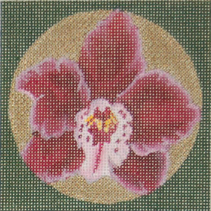 Orchid Coaster - Burgundy