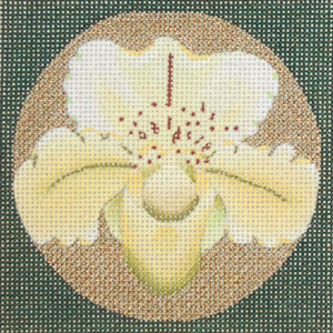 Orchid Coaster - Yellow