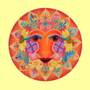 Sun Mask w/Flowers  