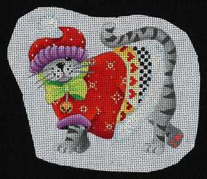 Sweatered Folk Ornament - Cat