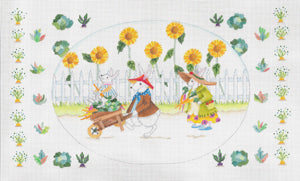 Gardening Bunny Family 2