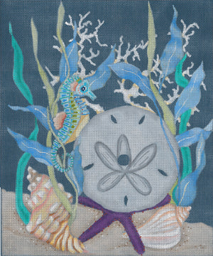 Seahorse and Sand Dollar Clock