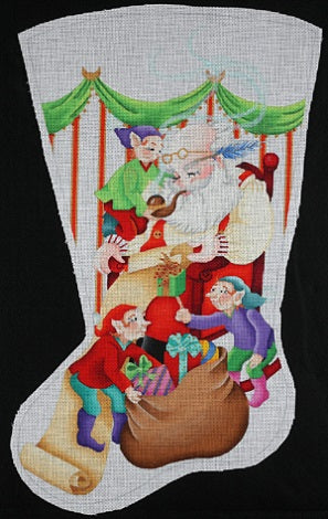 Santas Christmas Cat Nap Stocking