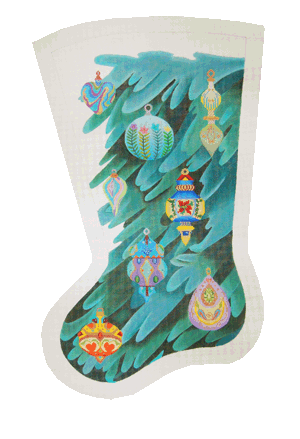 Glass Ornaments Stocking
