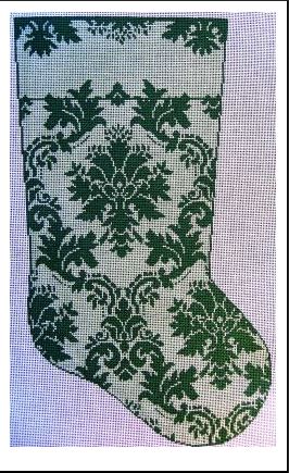 Teri's Damask Stocking 