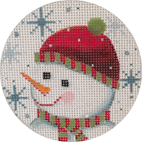 Snowman Face and Snowflakes