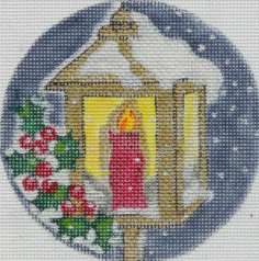 Lantern with Holly Ornament