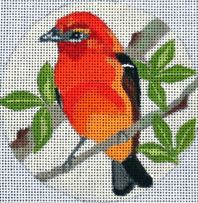 Flame Tanager Ornament