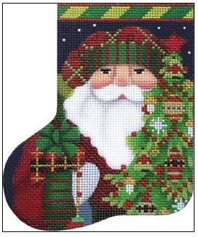 Red Bird Santa Mini-Sock