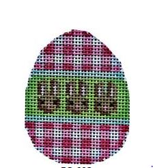 Pink Gingham/Bunnies Mini Egg