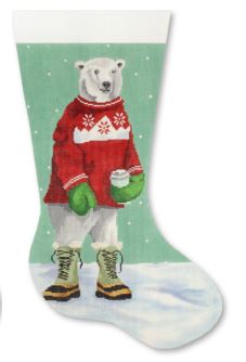 Polar Bear w/Red Sweater Stocking
