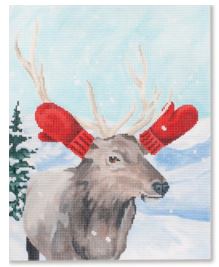 Elk w/Red Mittens