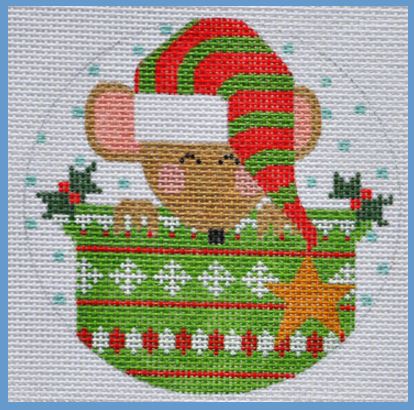 Holly Mouse Ornament