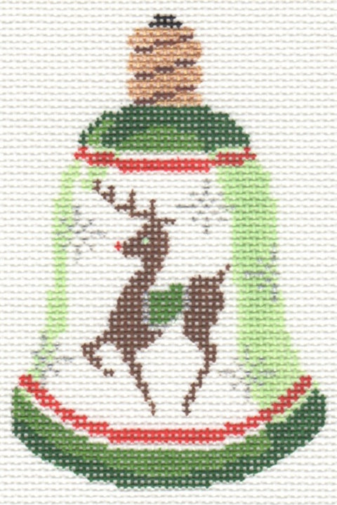 Retro Rudolph Green Bell Bulb
