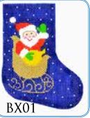Santa in Sleigh Mini Stocking